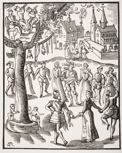 Village Feast, after a 16th Century Woodcut of the 